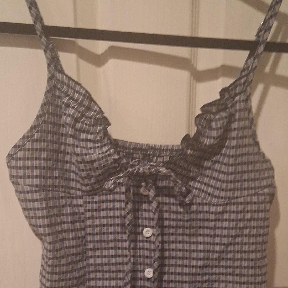 Women's Checkered Ruffle MINI DRESS
